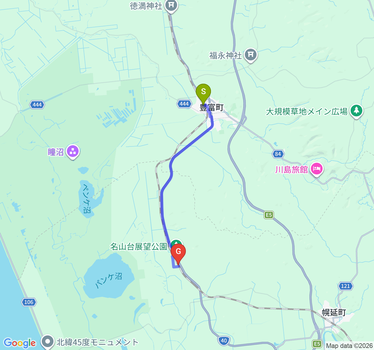 豊富⇒下沼_徒歩125分_長い午後の影