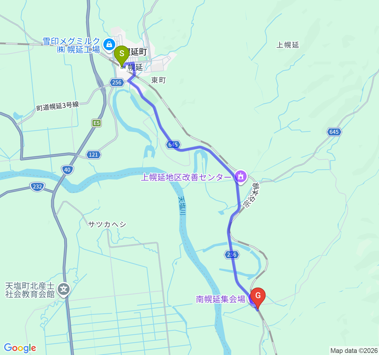 幌延⇒南幌延_徒歩102分_長い午後の影